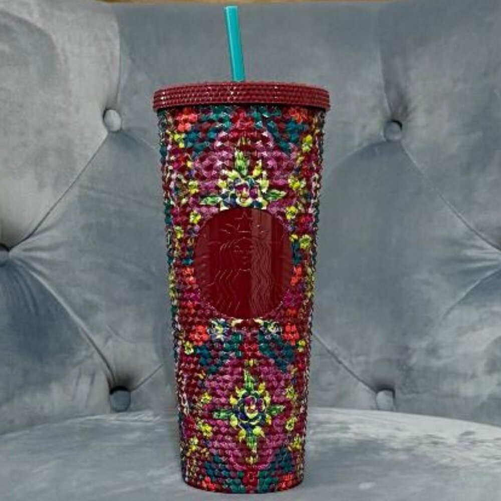 Starbucks Floral Bling Tumbler, Cold Cup (24oz)